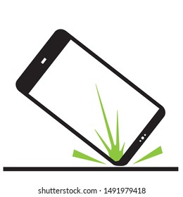  breaking smartphone screen - gadget damage  warranty repair service template