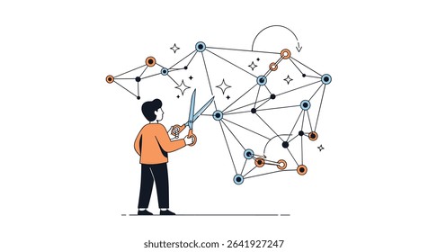 Breaking the Web of Connectivity Cutting Ties and Connections Manually