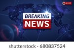 Breaking world news live vector tv background and internet video stream concept. Breaking news on tv, global news headline illustration