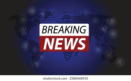 Breaking world news live vector tv background and internet video stream concept design illustration