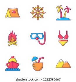 Breakout icons set. Flat set of 9 breakout vector icons for web isolated on white background