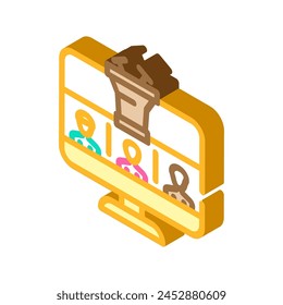 breakout sessions isometric icon vector. breakout sessions sign. isolated symbol illustration