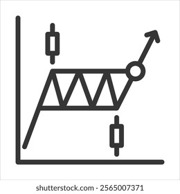 Breakout Stock Outline Icon Vector Illustration