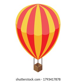 Breakthrough air balloon icon. Isometric of breakthrough air balloon vector icon for web design isolated on white background
