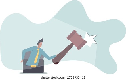 Romper el límite o límite del negocio, rompiendo el muro para ver nuevas oportunidades de trabajo o un desafío profesional.