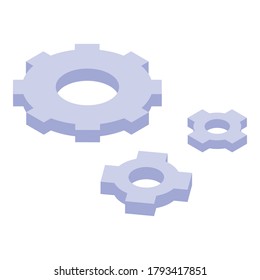 Breakthrough gear wheel icon. Isometric of breakthrough gear wheel vector icon for web design isolated on white background