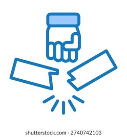 Breakthrough Icon Blue Dualtone Design Vector Illustration