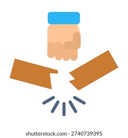 Breakthrough Icon Flat Design Vector Illustration