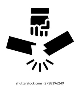 Breakthrough Icon Glyph Design Vector Illustration
