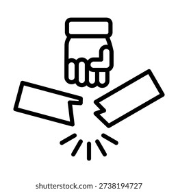 Breakthrough Icon Line Design Vector Illustration
