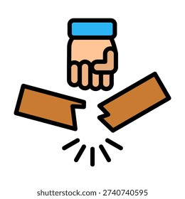 Breakthrough Icon Lineal Color Design Vector Illustration