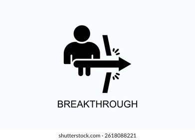 Breakthrough Icon Or Logo Isolated Illustration