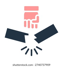 Breakthrough Icon Solid Color Design Vector Illustration