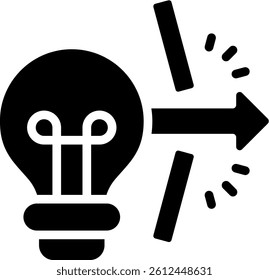 Breakthrough Idea Icon Glyph Vector Illustration