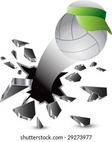 breakthrough volleyball with visor isolated