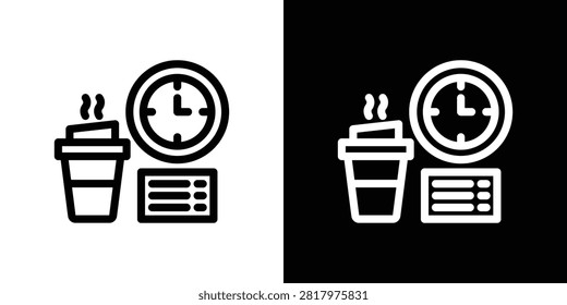 Breaktime icon in black, best for Graphic Design