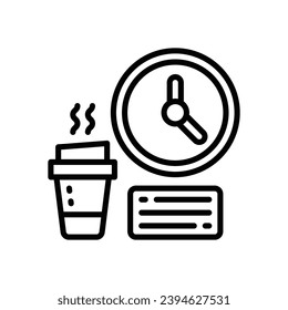 breaktime icon. vector line icon for your website, mobile, presentation, and logo design.