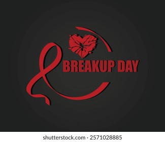 Breakup Day vector illustration. Background, poster, card, banner design.