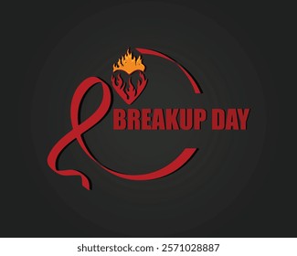 Breakup Day vector illustration. Background, poster, card, banner design.