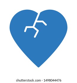 breakup glyph colour vector icon