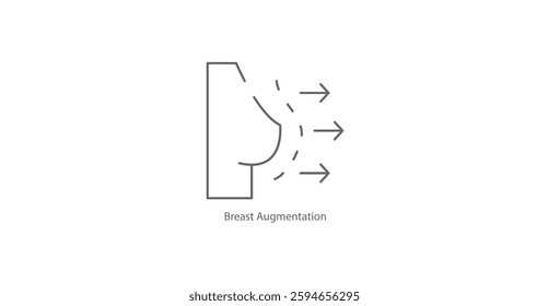 Breast Augmentation Cosmetic Surgery Vector Illustration