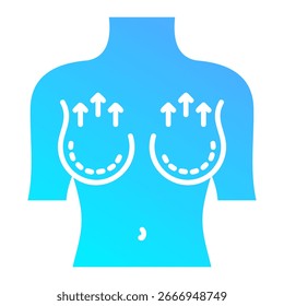 Breast Augmentation Icon Element For Design