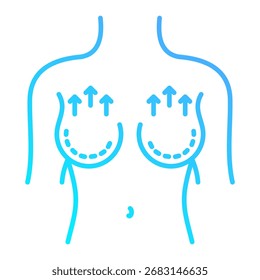 Breast Augmentation Icon Element For Design
