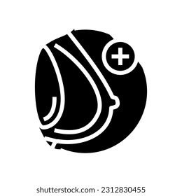 breast augmentation surgery glyph icon vector. breast augmentation surgery sign. isolated symbol illustration