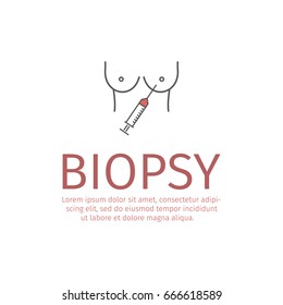 Breast Biopsy Flat Icon