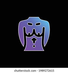 Breast blue gradient vector icon