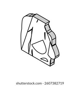 breast body isometric icon vector. breast body sign. isolated symbol illustration