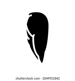 breast boneless skinless chicken glyph icon vector. breast boneless skinless chicken sign. isolated contour symbol black illustration