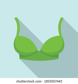 Icono del sujetador de pecho. Ilustración plana del icono del vector del sostén de la mama para el diseño web