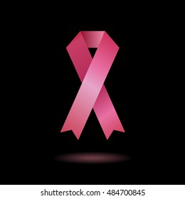 Breast Cancel symbol. Pink ribbon.