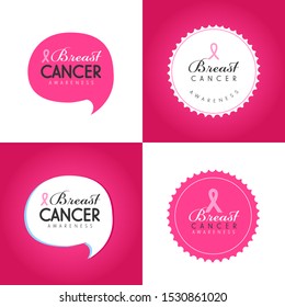Breast cancer awareness banner collection