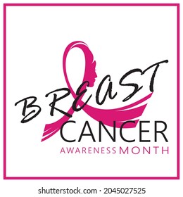 Breast cancer awareness banner. Breast cancer awareness month simple modern poster background design. 