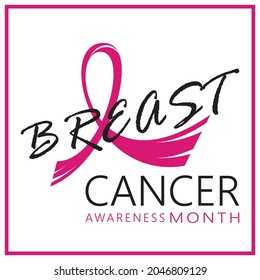 Breast cancer awareness banner. Breast cancer awareness month simple modern poster background design. 