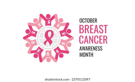 Breast cancer awareness banner. Vector illustration