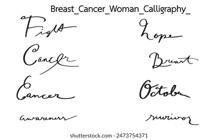  Breast cancer awareness black dark color font text calligraphy hand writtten lettering support lady woman female person people disease october month hope help fight group campaign charity hope suppor