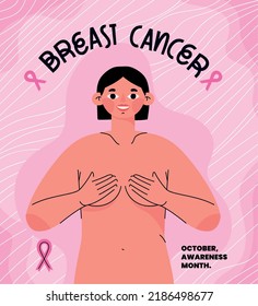 breast cancer awareness cartel with woman