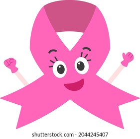 Breast Cancer Awareness Cartoon Vector