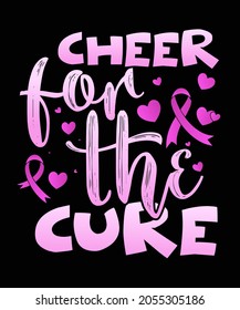 Breast Cancer Awareness Cheer For The Cure Pink T-Shirt