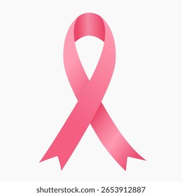 Breast Cancer Awareness Clipart with Pink Ribbon Symbol. Vector Illustration for Health Campaign, Support, and Fundraising