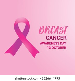 Breast Cancer Awareness Day creative vector design for social media post