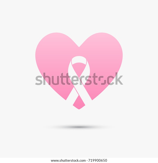 Breast Cancer Awareness Design Pink Heart Stock Vector (Royalty Free ...