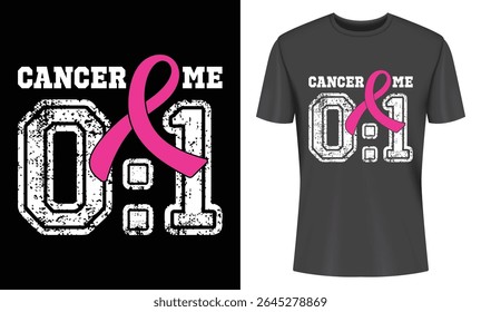 Breast cancer awareness design for t-shirts. Features a pink ribbon, score graphic, and powerful message of hope and resilience. Great for fundraising.