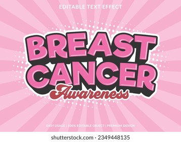 breast cancer awareness editable text effect template use for font style logo