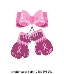 breast cancer awareness fighting illustration