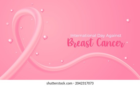 Breast cancer awareness fluid vector background