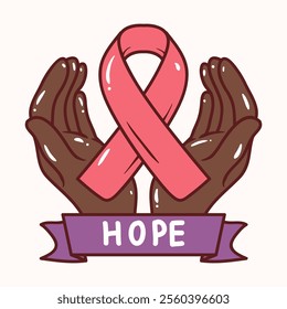Breast cancer awareness hope illustration